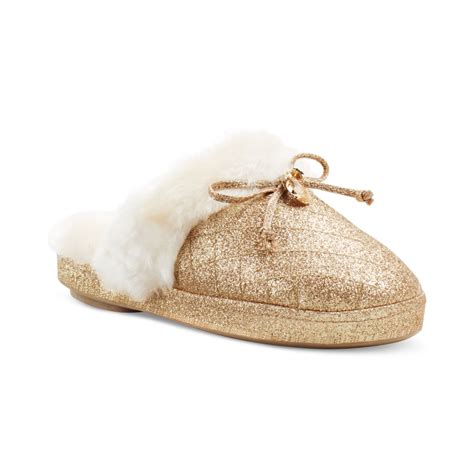 michael kors gold slippers